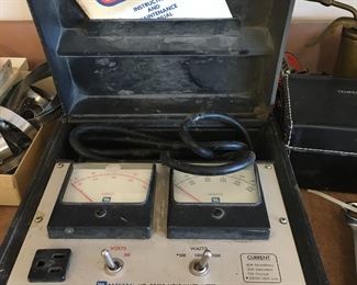 Maytag volt-watt meter in case