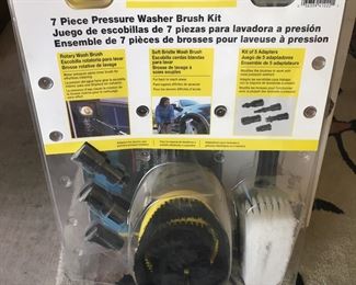 Marcher 7-piece pressure washer brush kit