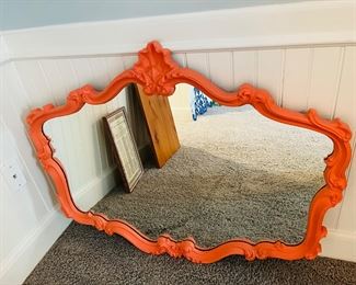 Ornately framed mirror