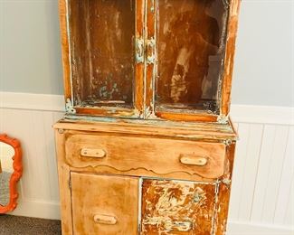 Distressed vintage cabinet