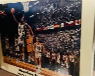 Shooting for Gold 1992 Olympic basketball print