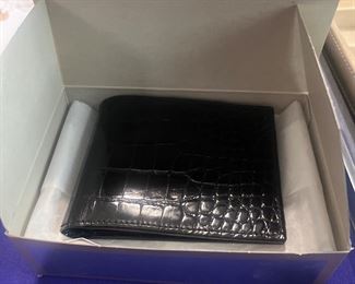 Ghurka Marley Hodgson alligator wallet, new with box 