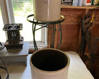 5 gallon and 2 gallon crocks