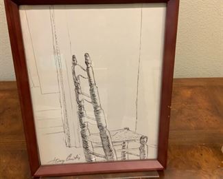 10. Tony Curtis- “The Chair” 13.5x10.5
Pen & Ink On Paper 
Retail $3200