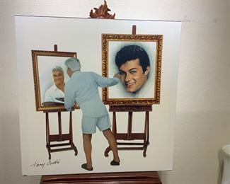 25. Tony Curtis- “Mirror Mirror”
30x30 Giclee’  Retail $1450 
Slight water damage x 6