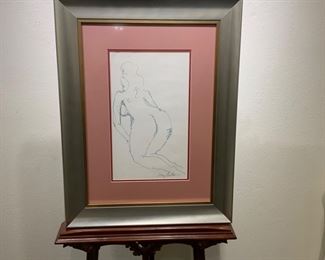 37. Tony Curtis- “Mimo” Original signed pen & ink 17x10 Retail $2950