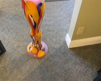 61. Art glass vase
32 inch x 12