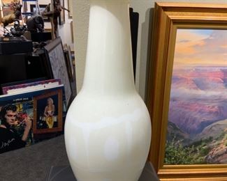 63. Art glass vase 
18.25 x 7