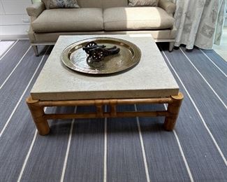 Henredon bamboo Fossil coffee table