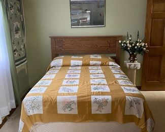 Handcrafted Oak Bedframe w/Mattress