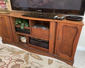 . . . a great big TV stand to hold the nice big 63-inch Samsung flat-screen!