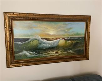 . . . this is a signed DAVID BURTON --- highly collectible -- serious buyers only please (he is known for his seascapes)