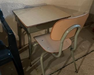 . . . old-style student desk and chair