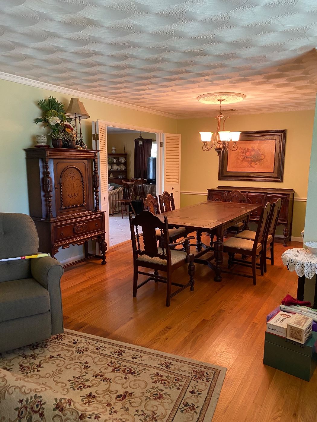 1920 Jacobean dining set 