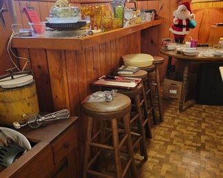 Bar Stools and Dry Sink