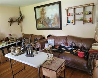 Leather Sofa and Loveseat