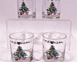 Christmas Tree glass old fashioned barware ........To register in order to place bids go to www.capitolsalesservices.hibid.com