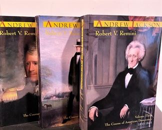 Three volumes book set of Andrew Jackson by Robert V. Remini........To register in order to place bids go to www.capitolsalesservices.hibid.com
