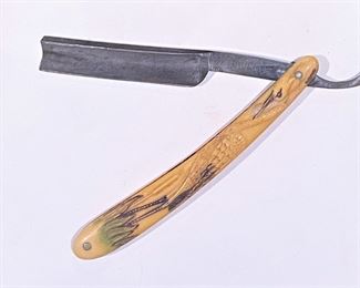 Antique straight razor 'Oriental' Made by F. A. Clauberg of Solingen, Germany......To register in order to place bids go to www.capitolsalesservices.hibid.com
