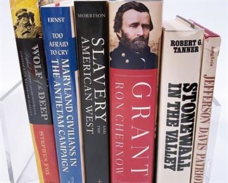 Books on topics of The Civil War.......To register in order to place bids go to www.capitolsalesservices.hibid.com