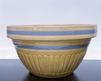 Antique stoneware mixing bowl......To register in order to place bids go to www.capitolsalesservices.hibid.com