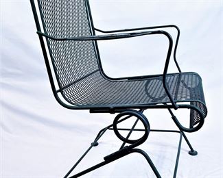 One of two vintage metal mesh spring rocking chairs........To register in order to place bids go to www.capitolsalesservices.hibid.com