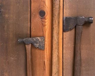 Old hatchets and an axe ......To register in order to place bids go to www.capitolsalesservices.hibid.com