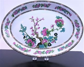 Antique platter by John Maddock & Sons of England in the Indian Tree pattern......To register in order to place bids go to www.capitolsalesservices.hibid.com