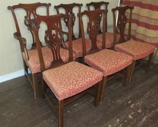 6 - Mahogany Dining Chairs