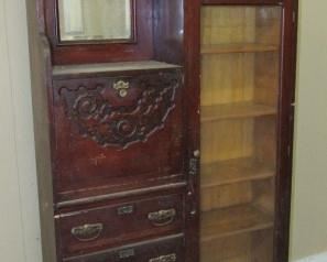 Oak Bookcase w/Secretary