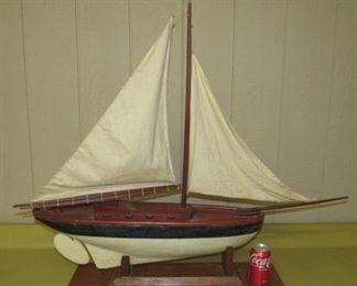 Large Wood Sailboat