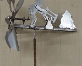 Metal Woodchopper Windmill 