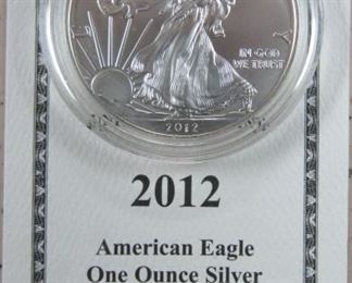 UNC. 2012 Silver Eagle