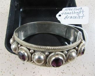 Sterling & Amethyst Bracelet