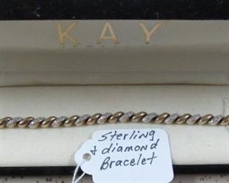 Sterling & Diamond Bracelet