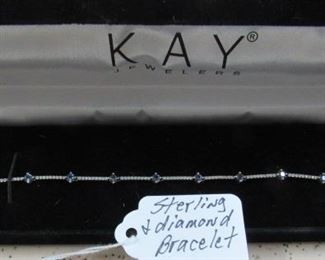 Sterling & Blue Diamond Bracelet