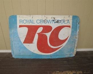 1970's - 1980's Metal RC Cola Sign - 48" x 76"
