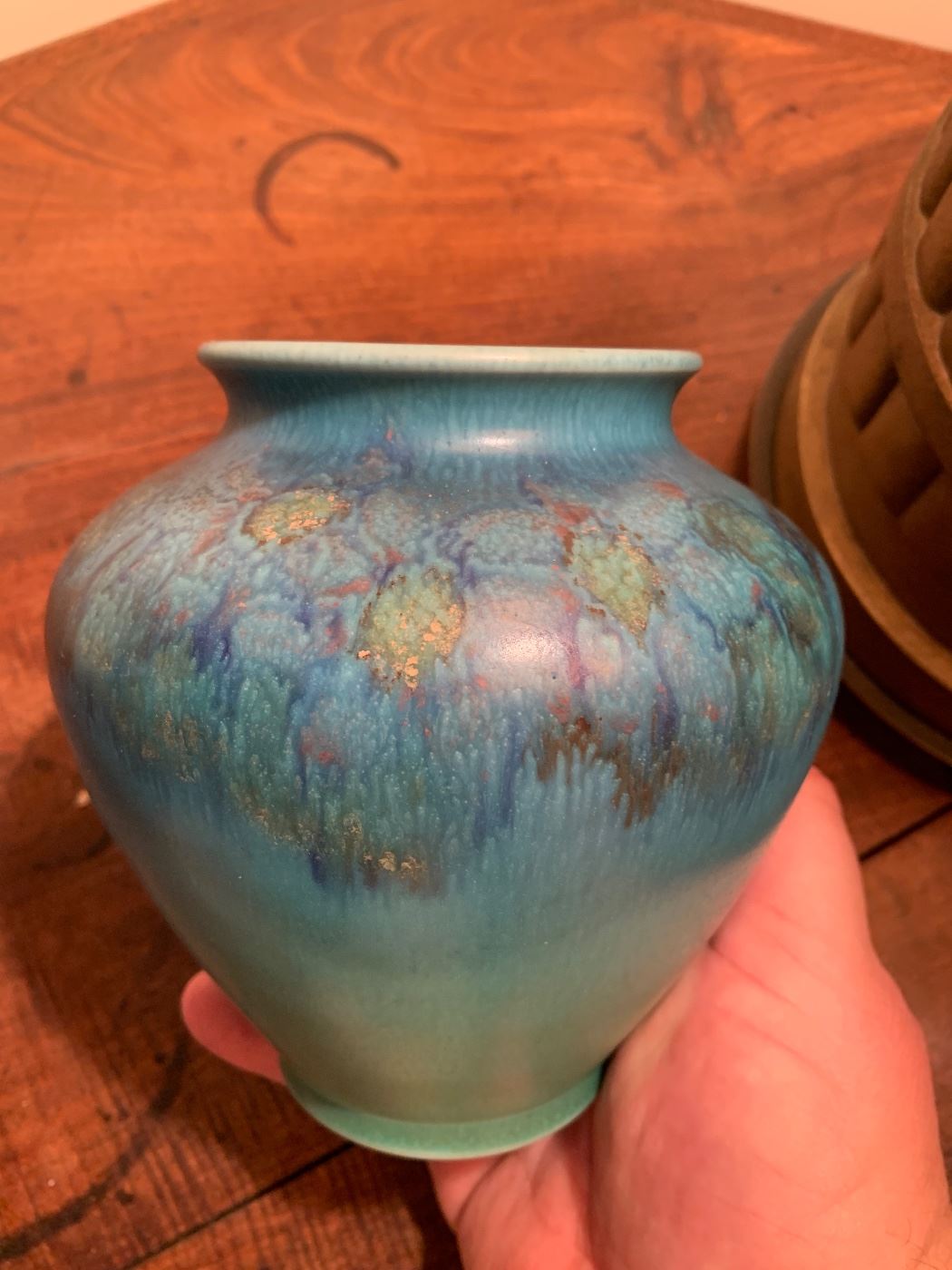 Rookwood vase blue matte glaze