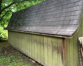 Side view of shed