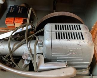 Vintage projector and record player combo