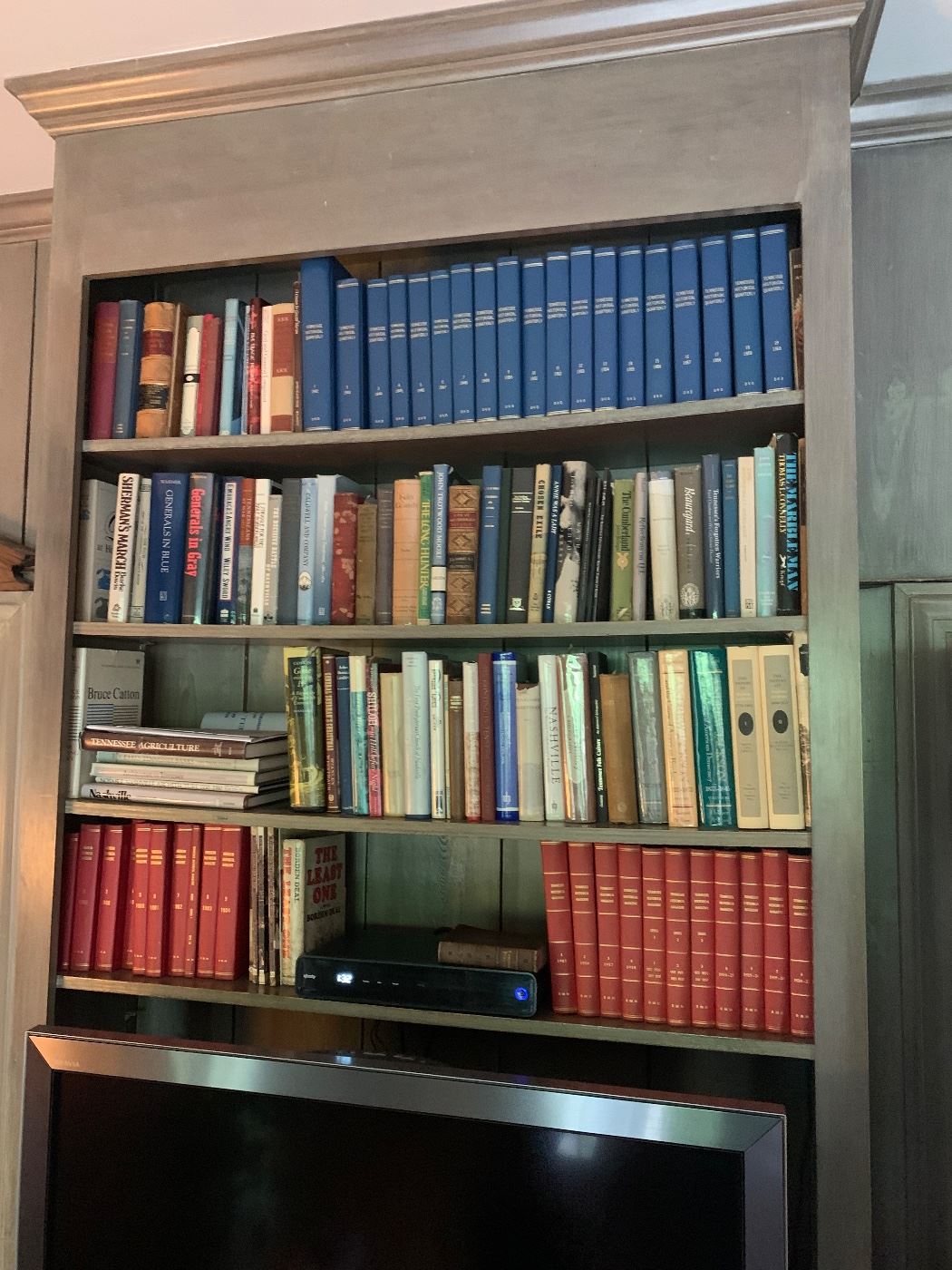 Built-in bookcases found in seven rooms on three floors!  