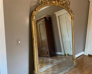 Enormous mirror - nineteenth century 
Believed to have come from the Maxwell House, in the family for over 80 years. Measures 93 inches high by 74 inches wide. 