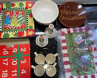 Christmas serving pieces