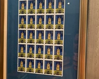 Framed Tennessee capitol sheet of stamps -2