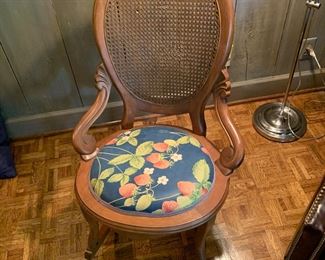 Antique cane back rocker