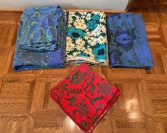 Vintage Vera Neumann napkins and table cloths 