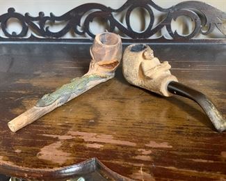 Hand carved smoking pipes