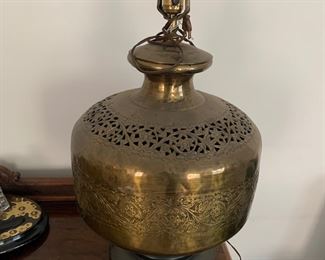 Massive brass lamp -Asian