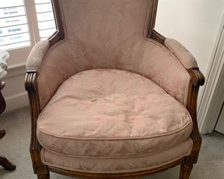 pink slipper chair