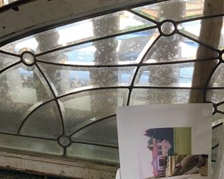 massive arch window from former Cheek family home 